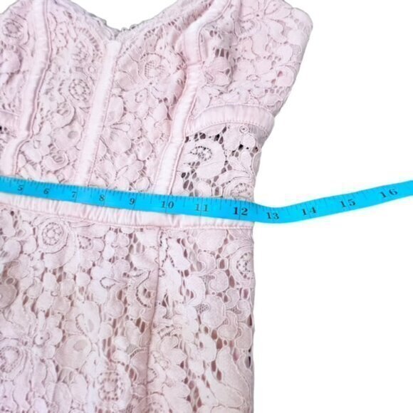 Express Y2K Dress Sz 0 Pink Eyelet Corset Sleeveless Satin Barbie Cottage Fairy - Picture 9 of 13